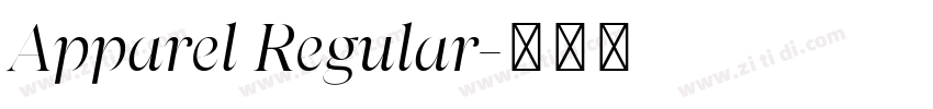 Apparel Regular字体转换